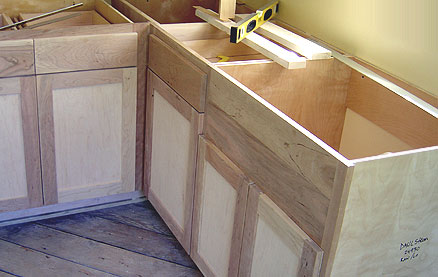 Unfinished kitchen cabinets of maple