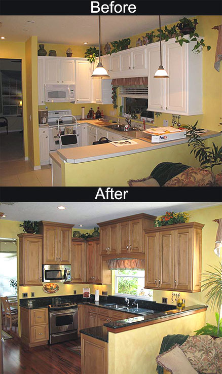 Kitchen cabinet remodeling - Before & After