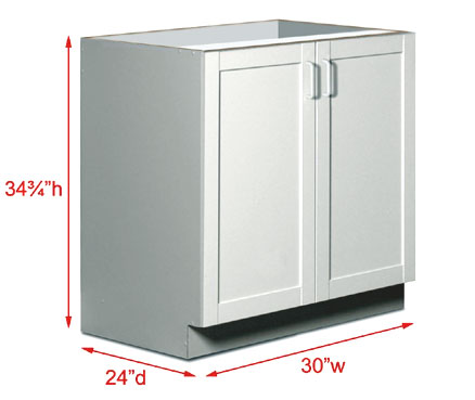 Kitchen base cabinet sizes