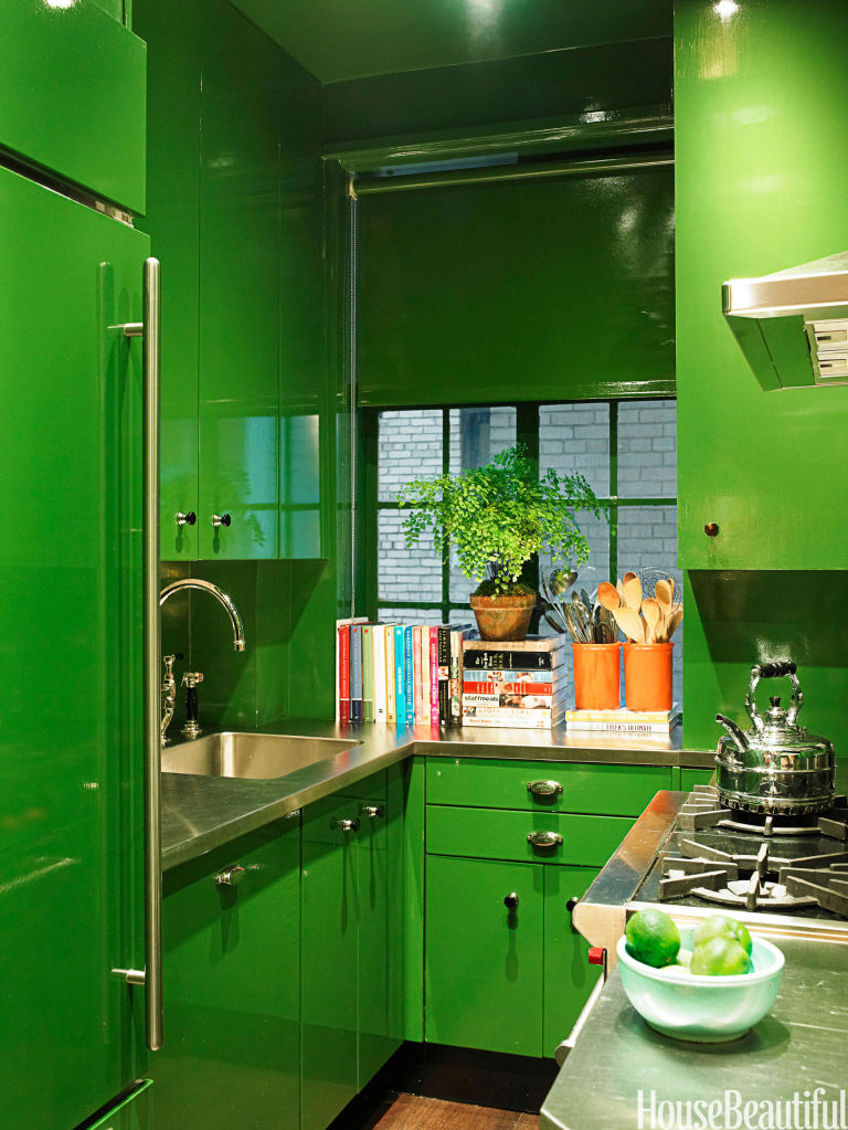 Kitchen with saturated colors