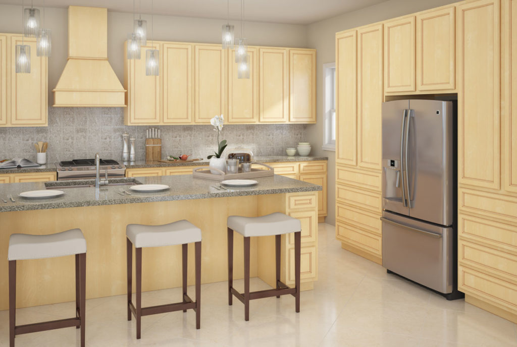 Birch kitchen cabinets