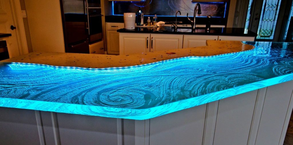 Glass countertops