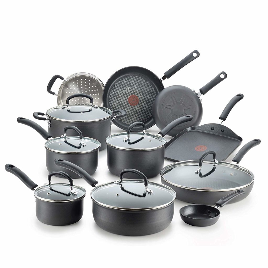 T-fal E765SH Ultimate Hard Anodized Nonstick 17 Piece Cookware Set