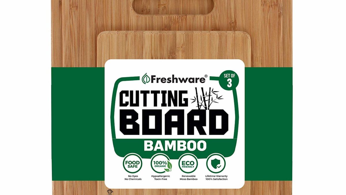 Freshware Cutting Boards for Kitchen Eco-Friendly Wood Cutting