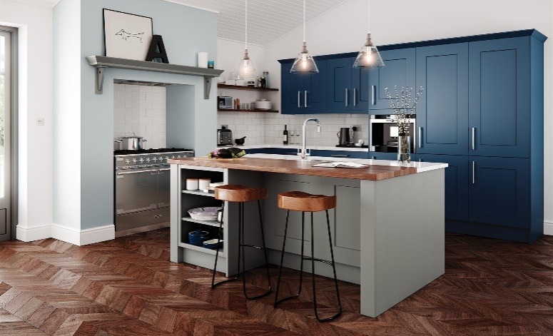 A practical and modern kitchen island