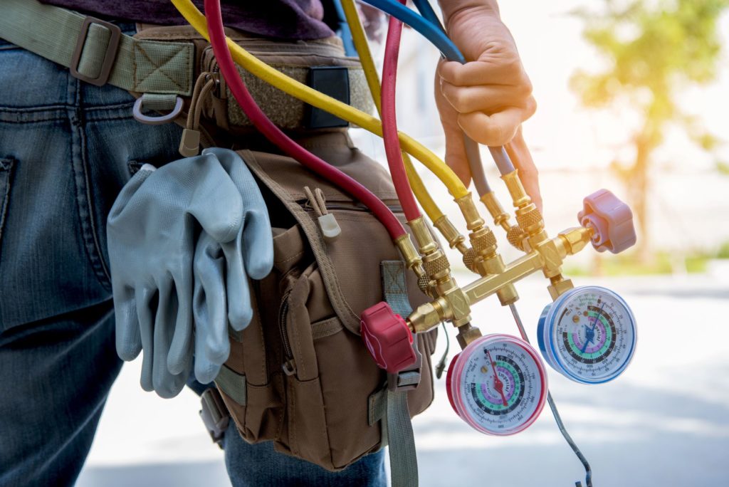 Some of the tools a professional HVAC contractor is equipped with.