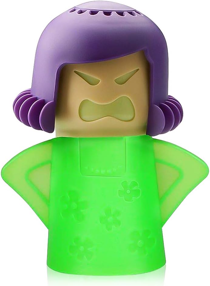 An Angry Mama Microwave Cleaner coming in the shape of a Lego mom who is screaming at you for dirtying her microwave.